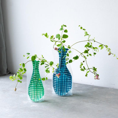 フラワーベース D-BROS blue&green GRID