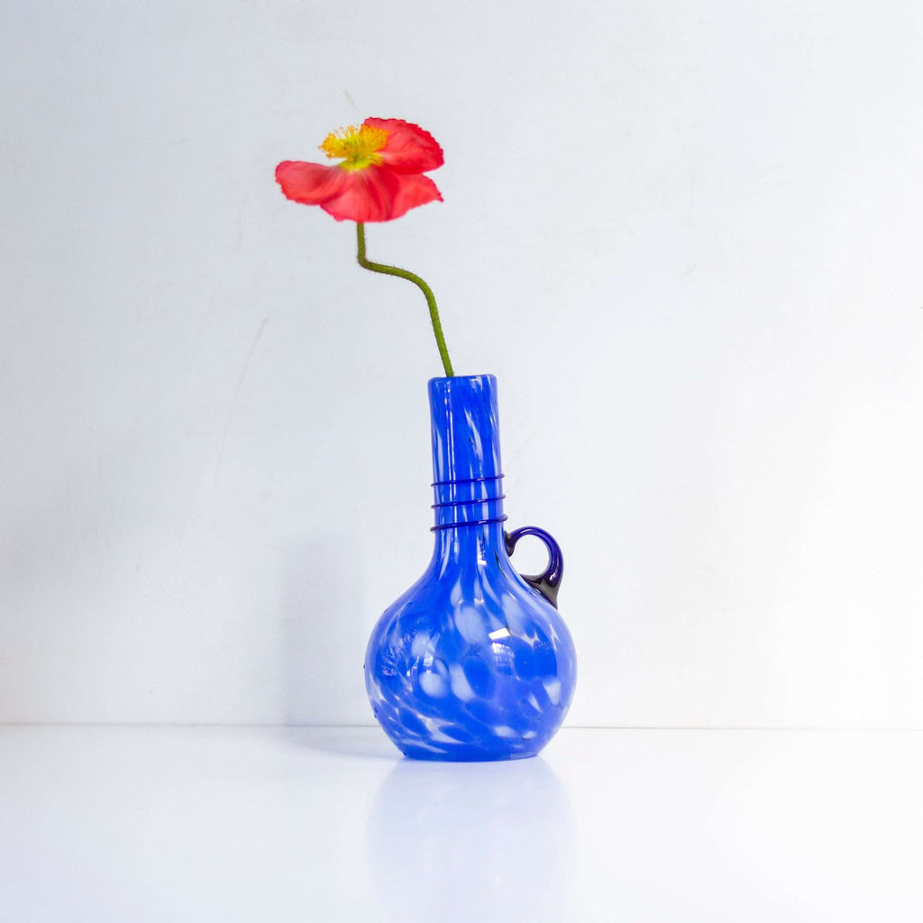 Bubble Blue Glass Vase, Italy