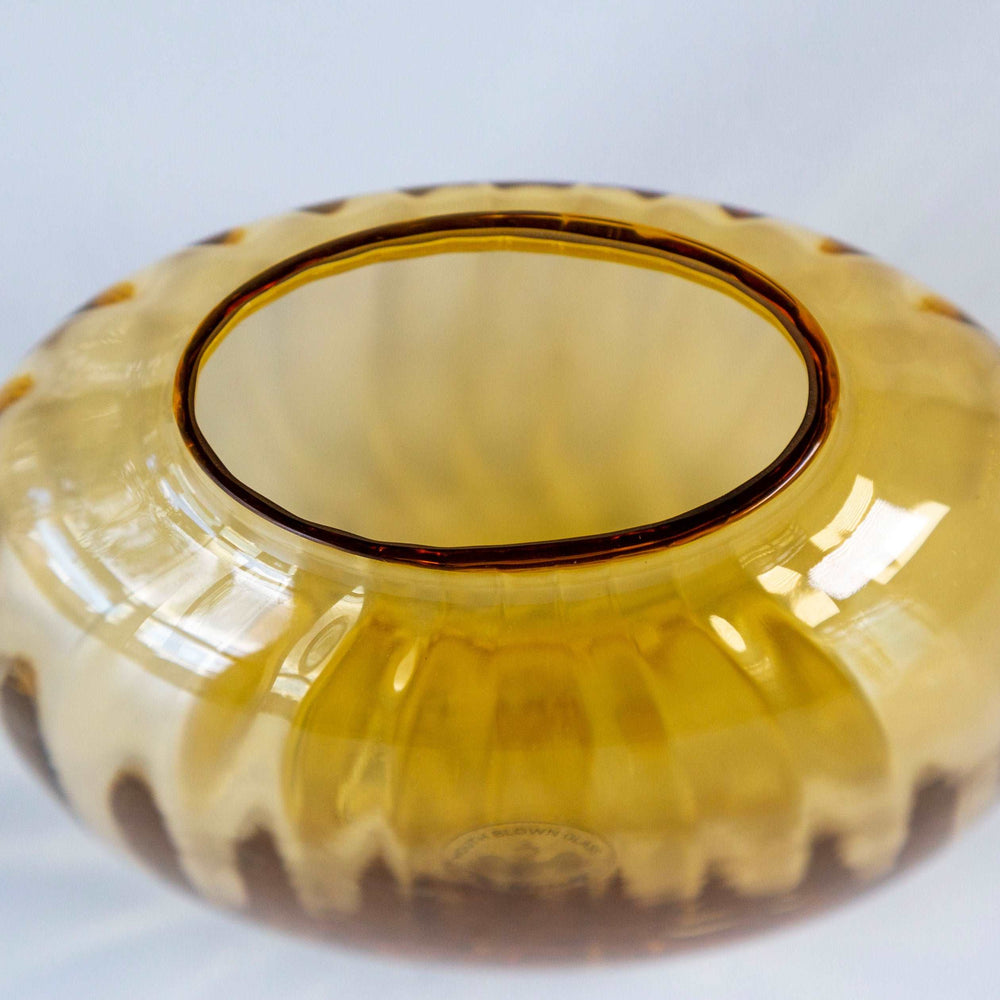【HOLMEGAARD】PRIMULA Oval Amber Vase （H12） - LIFFT