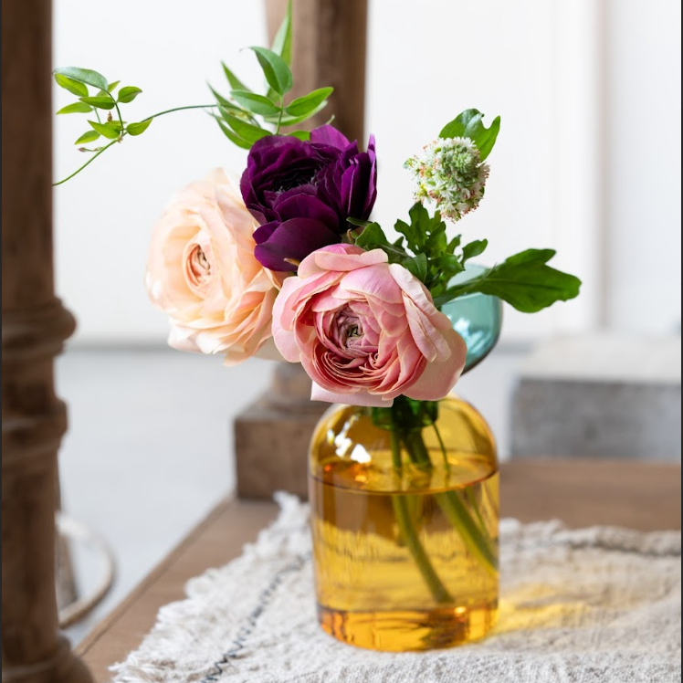 amabro】TWO TONE VASE-Circle Green×yellow – LIFFT amabro】TWO TONE VASE-Circle Green×yellow – LIFFT