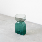 【amabro】TWO TONE VASE-Square Gray×Green