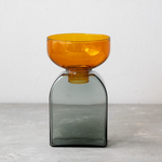 【amabro】TWO TONE VASE-Square Amber×Gray