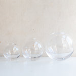 スガハラの透明の花瓶（フラワーベース）3つのサイズ