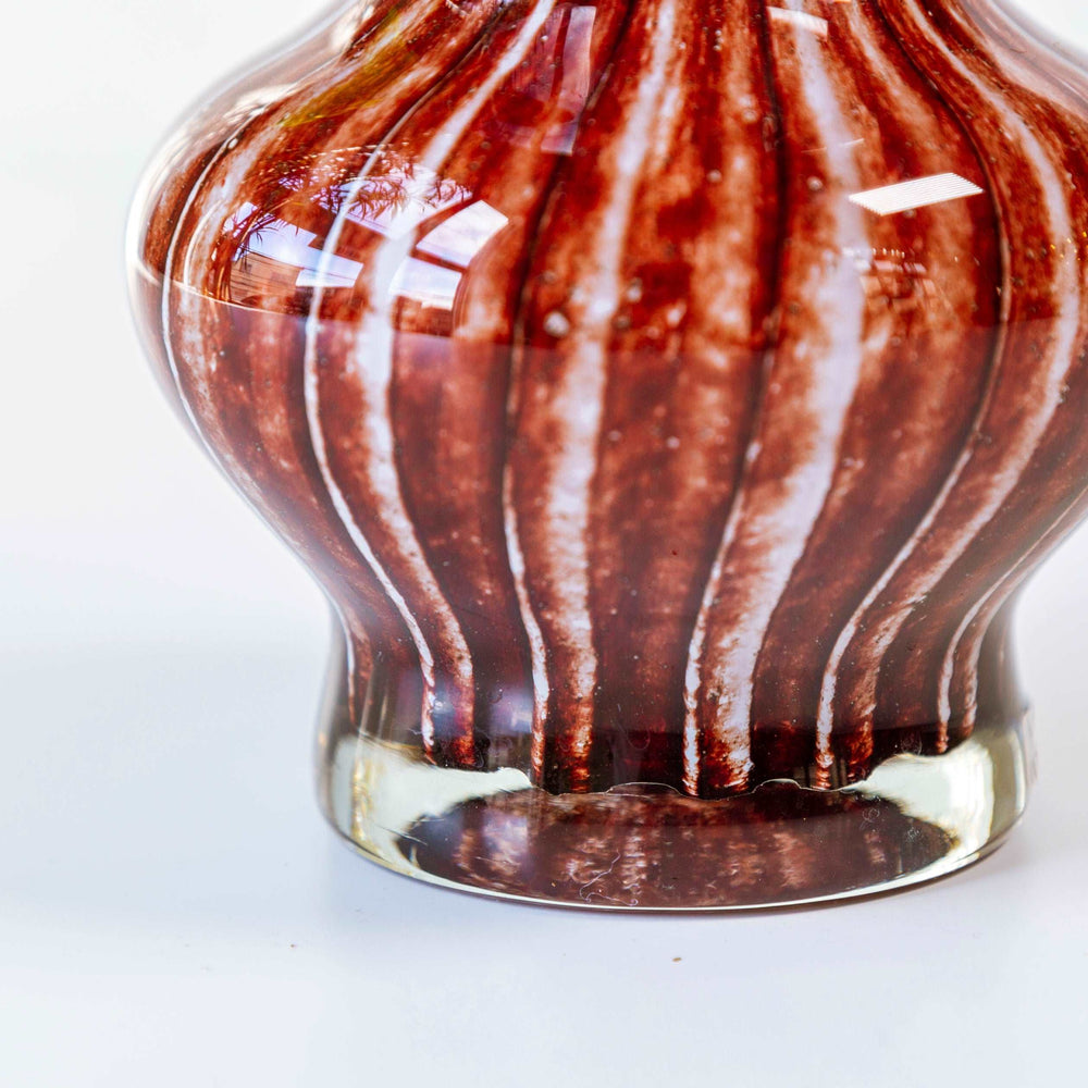 Brown&White Glass Vase - LIFFT
