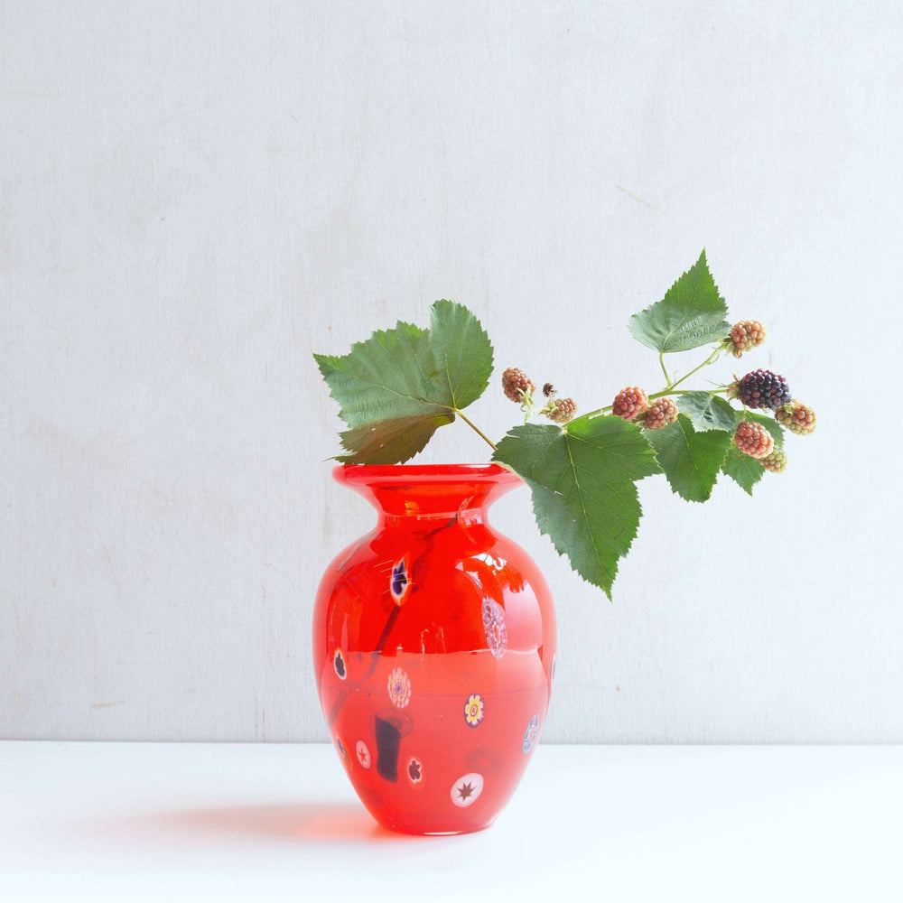 Red Glass Vase, Czech - LIFFT
